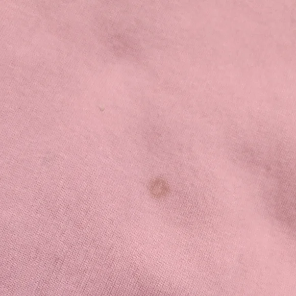 Paris France Pink Hoodie Medium 20" PTP Embroidery Front Comfy Vintage - Picture 5 of 13